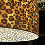 Leopard Print Silhouette Lampshade In White Cotton, thumbnail 4 of 7
