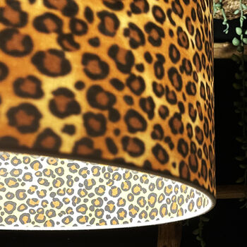 Leopard Print Silhouette Lampshade In White Cotton, 4 of 7
