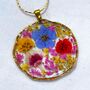 Pressed Flowers Circle Necklace Medium, thumbnail 1 of 9