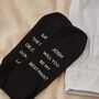 Personalised Black Sole Message Wedding Socks, thumbnail 1 of 4