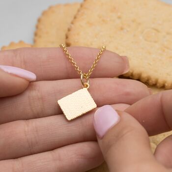 Nice Biscuit Necklace, Sterling Silver Or Gold Plated, 5 of 11