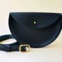 Large Leather Halfmoon Crossbody Bag, thumbnail 2 of 3