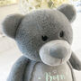 Personalised Born In 2026 Grey Plush Teddy Bear, thumbnail 4 of 11