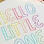 Hello Little One Embroidery Hoop Kit, thumbnail 3 of 4