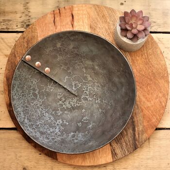 22nd Anniversary Iron And Copper Button Bowl. Hand Forged Artisan Gift, 2 of 10