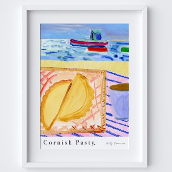 Cornish Pasty Harbour Scene, Cornwall Art Print, 4 of 4