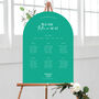 Curved Table Plan, Modern Bright Bold Wedding, thumbnail 3 of 6