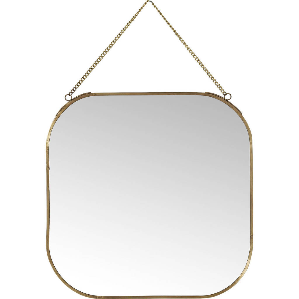 Curved Brass Mirror By I Love Retro