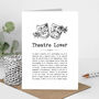 Theatre Lover Card, thumbnail 1 of 5