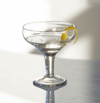 Star Etched Champagne Coupes, 3 of 3