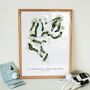 Personalised Watercolour Golf Map Framed For Any Golf Course, thumbnail 4 of 7