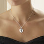 Sterling Silver Four Piece Heart Locket Necklace, thumbnail 1 of 6