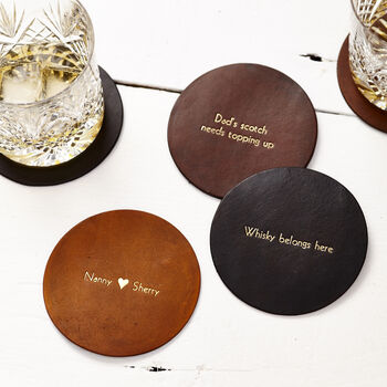 Third Leather Anniversary Couples Coasters, 7 of 7