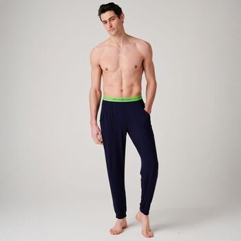 Men's 'Electric Lime' Bamboo Pyjama Set, 4 of 7