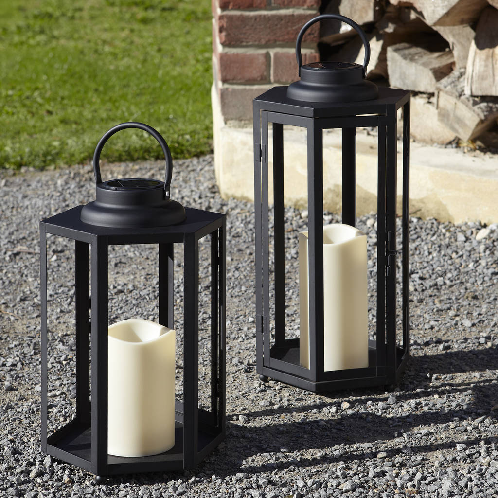 set of two hexagonal solar lanterns by lights4fun | notonthehighstreet.com