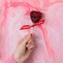 Dark Chocolate And Raspberry Heart Lolly, thumbnail 4 of 4