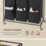 Rolling Laundry Hamper Cart With Shelves, thumbnail 3 of 7