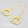 Double Piercing Huggie Hoop Earrings With Linking Chain, thumbnail 5 of 11