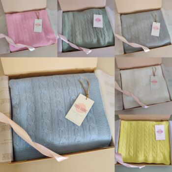 Personalised 100% Cashmere Baby Blanket Gift Boxed, 3 of 12