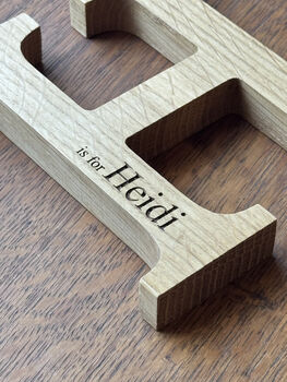 Personalised Christening Oak Letter, 9 of 10