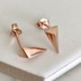 Rose Gold Vermeil Geometric Prism Earrings, thumbnail 1 of 2