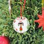 Personalised Indian Girl Christmas Bauble And Card Set, thumbnail 2 of 2