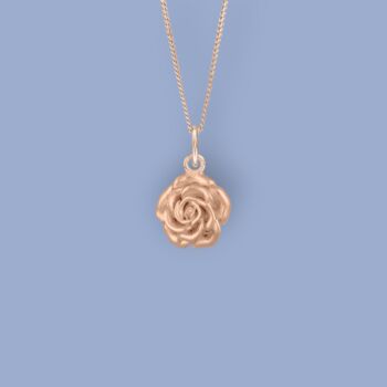 Tiny Rose Necklace In 18ct Rose Gold Plated Silver, 3 of 12