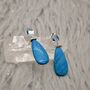 Dainty Blue Topaz And Howlite Earrings, thumbnail 4 of 10