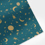 Moons And Stars Wrapping Paper Sheet, thumbnail 3 of 4