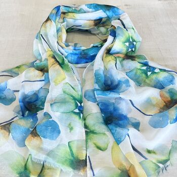 Watercolour Pansy Scarf, 3 of 6