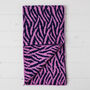 Zebra Lambswool Reversible Scarf, thumbnail 8 of 12