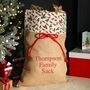 Personalised Large Jute Christmas Gift Sack, thumbnail 3 of 5