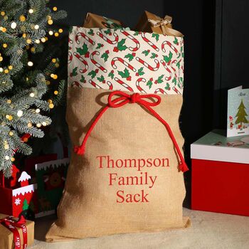 Personalised Large Jute Christmas Gift Sack, 3 of 5