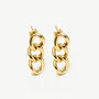 Women's Waterproof Chain Stud Earrings In 18k Gold, thumbnail 2 of 4