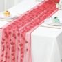 Embroidered Lace Hearts Table Runner, thumbnail 2 of 4