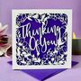 Floral Papercut Thinking Of You Card, thumbnail 1 of 4