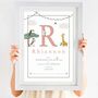 Personalised Keepsake Birth Print Jungle Safari, thumbnail 2 of 7