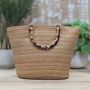 Rattan Multicolour Detail Shopper Bag, thumbnail 1 of 2