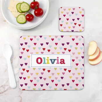 Personalised Girl's Patterned Placemat Set, 3 of 12