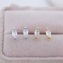Sterling Silver Marquise Clear Cz Stud Earrings, thumbnail 5 of 11