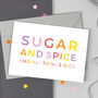 Sugar And Spice Baby Girl Card, thumbnail 1 of 2