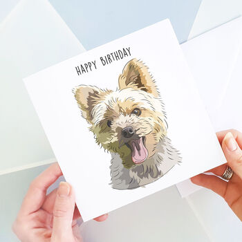 Yorkshire Terrier Happy Birthday Card, 2 of 2