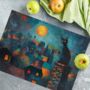 Twilight Over Rooftops Textured Glass Chopping Boards, thumbnail 5 of 8