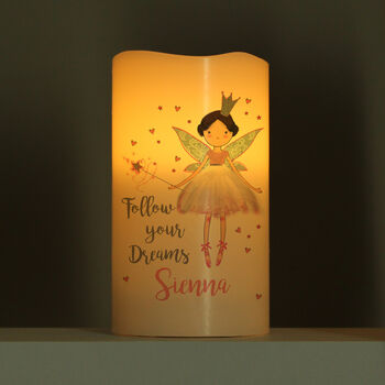 Personalised Fairy Princess Night Light LED Candle, 2 of 10