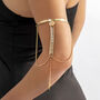 Bohemian Gold Plated Upper Arm Chain Cuff, thumbnail 1 of 6