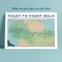 Personalised Wainwright's Coast To Coast Walk Map Print, thumbnail 7 of 10