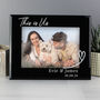Personalised Heart Black Glass Frame 5x7, thumbnail 5 of 6