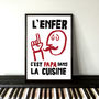 French Style Protest Print 'Papa Dans La Cuisine', thumbnail 2 of 4