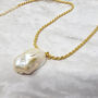 18k Gold Vermeil Plated Bold Pearl Necklace, thumbnail 1 of 7