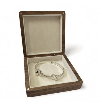 Personalised Sterling Silver Snaffle Bangle, 7 of 12